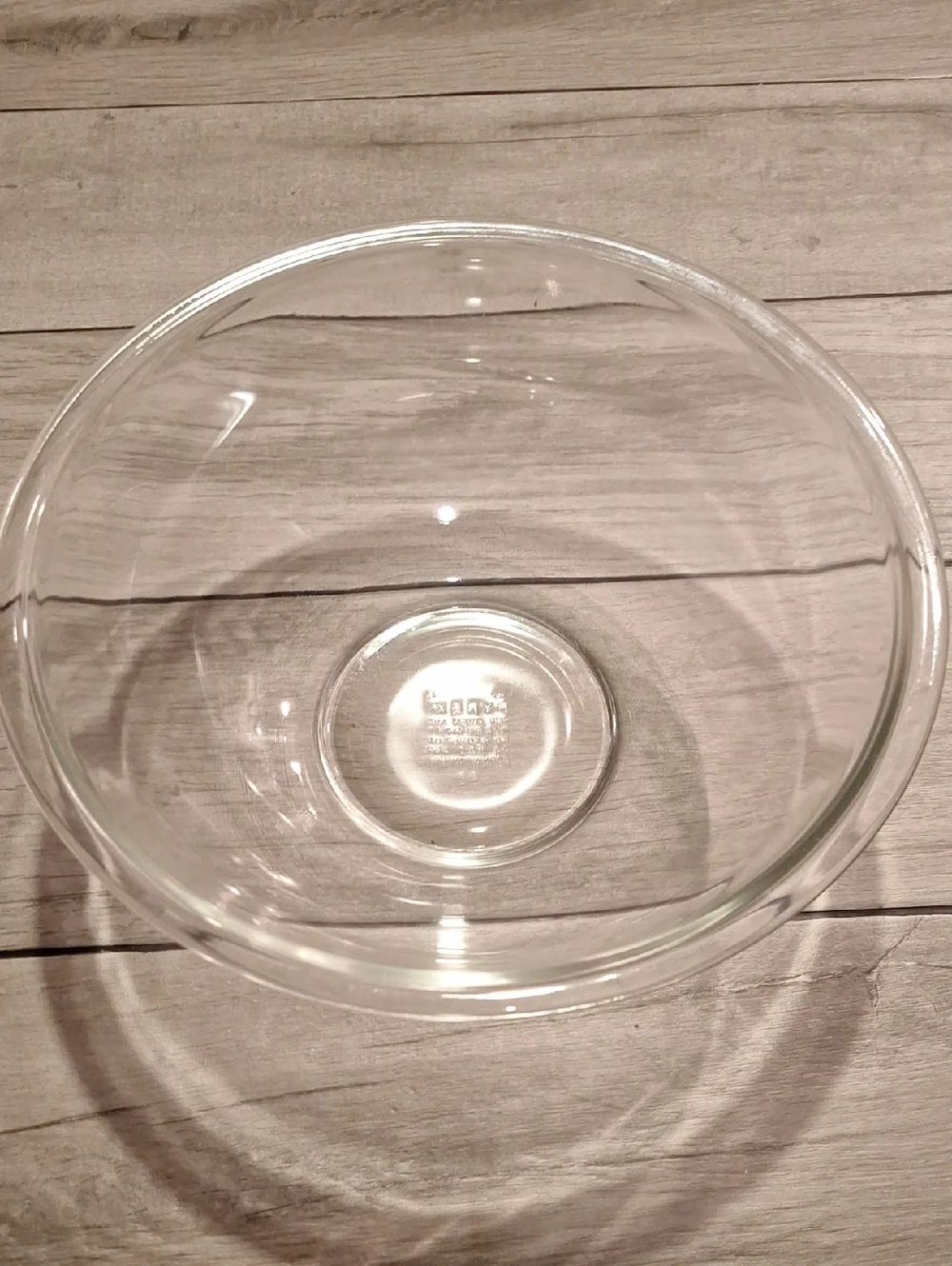 🍁Pyrex Large Clear Glass Serving Bowl with Subtle Rim🍦
